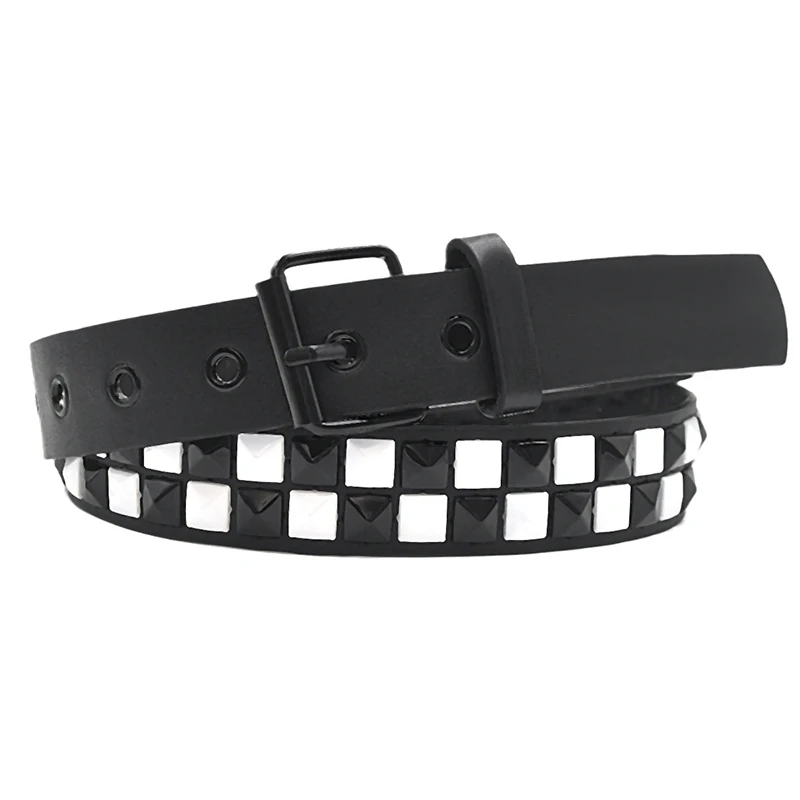 Purple Rivet Punk Belt - Women's Y2K Fashion Accessory with PU Leather Pin Buckle