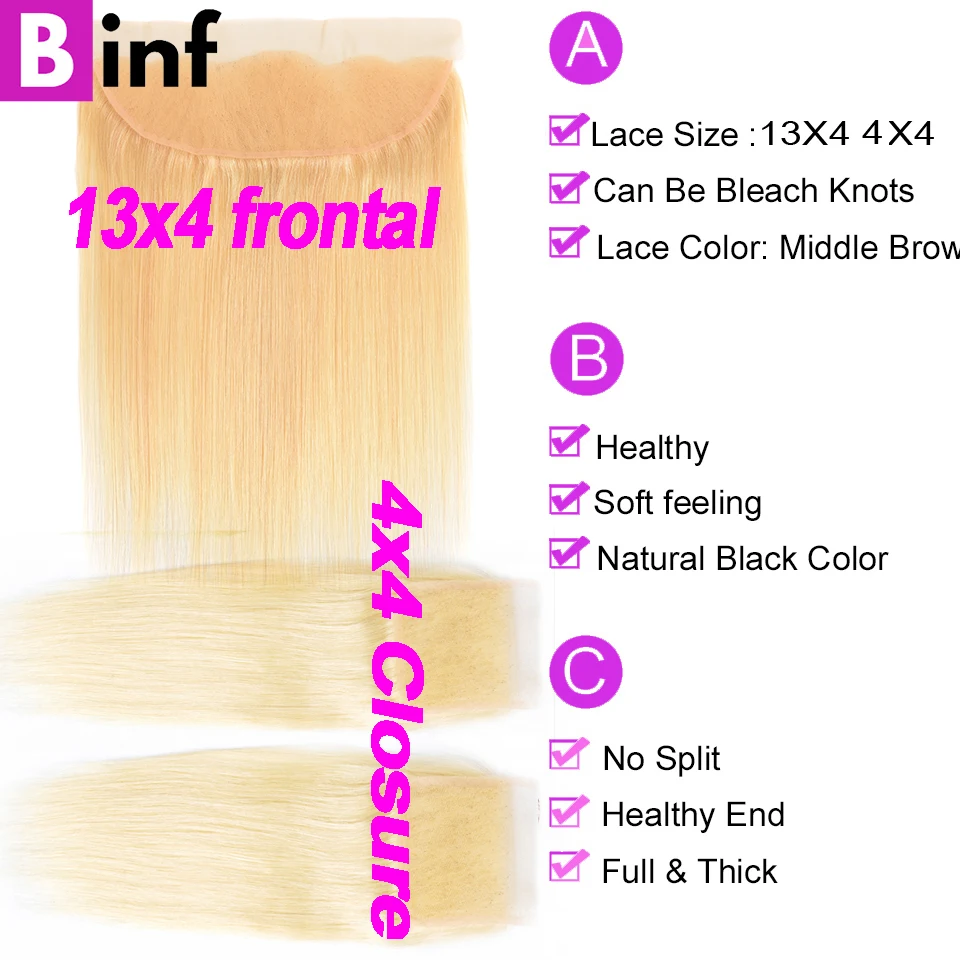 HD Transparent Lace Frontal Peruvian Bone Straight 13X4 Lace Frontal With Baby Hair Hand Tied 4x4 Closure BINF 613 human hair closure,human hair lace product,human hair frontal