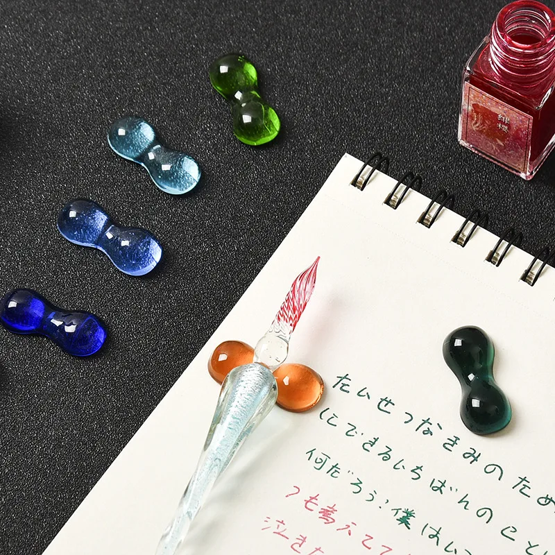 Description Picture 6 of itemJapanese Style Chopstick Holder Pen Holder Colorful Glass Spoon Fork Chopsticks Rest Rack for DIY Home Dining Table Decor
