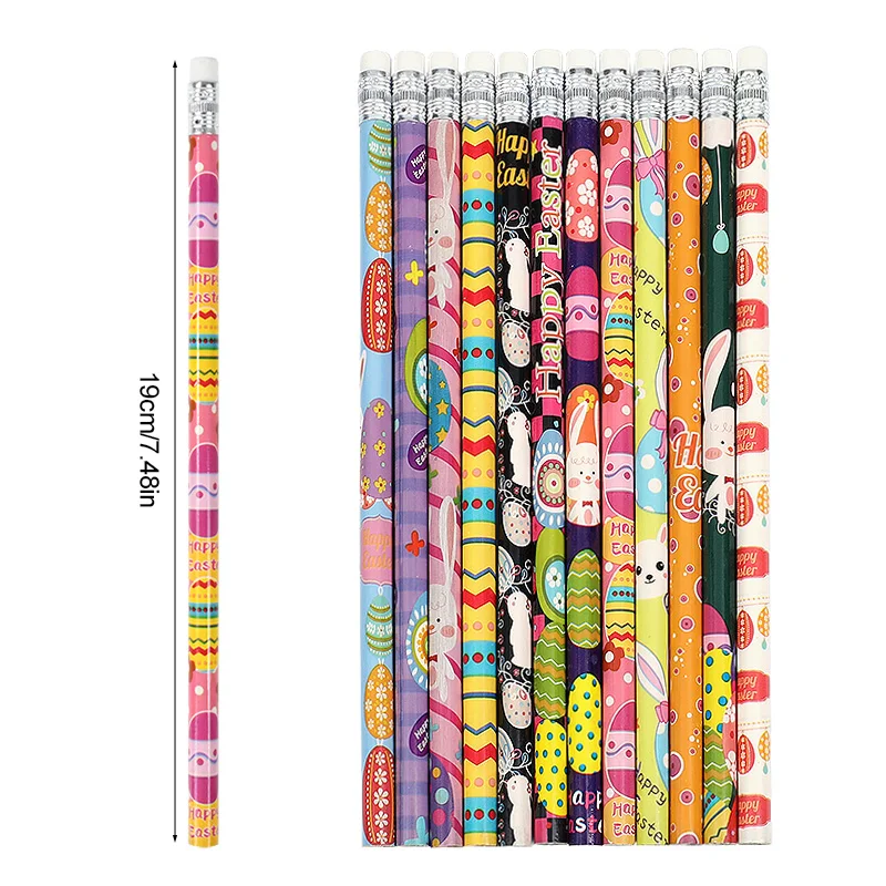 Easter Rabbit Wood Pencils 6