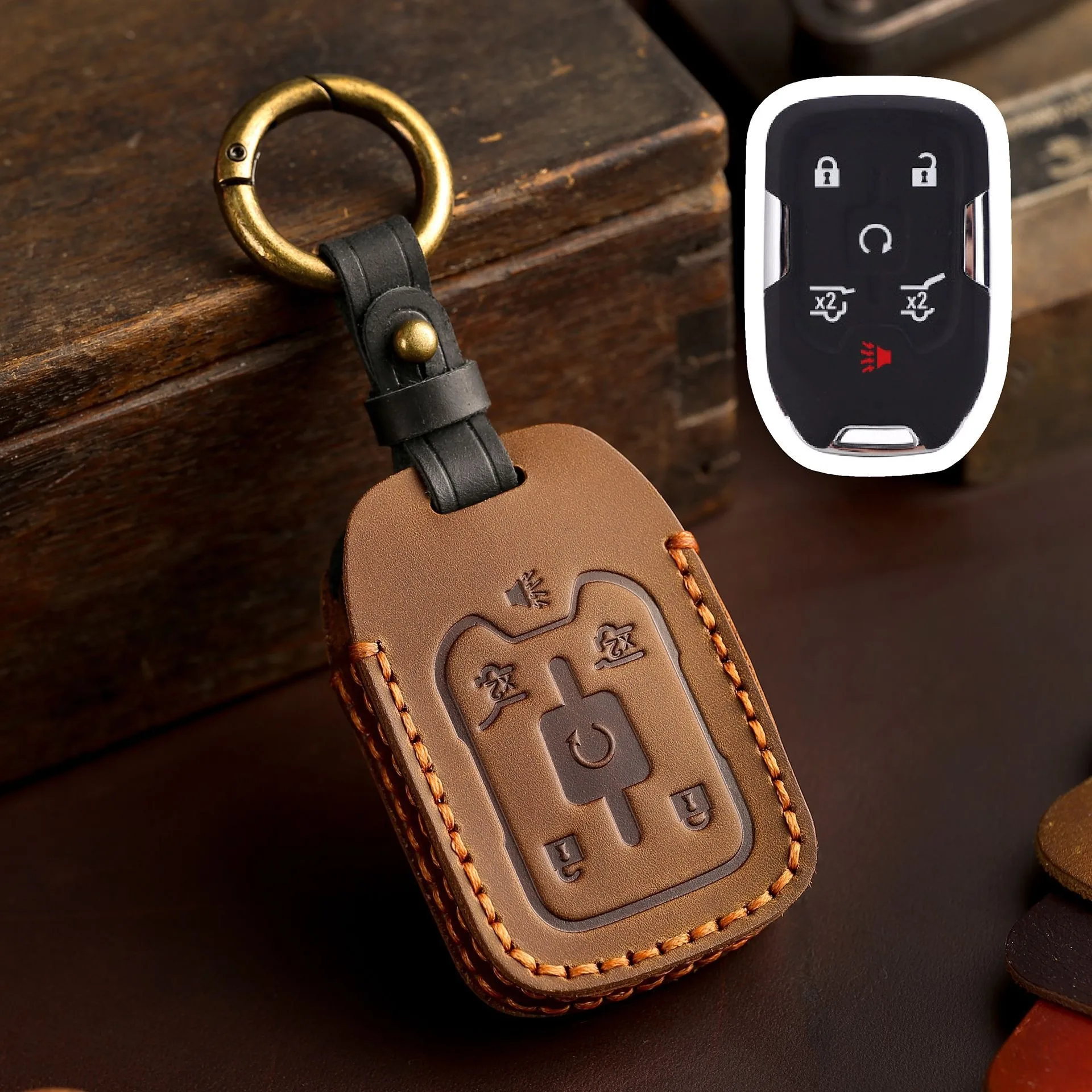 Premium Leather Remote Key Case Cover