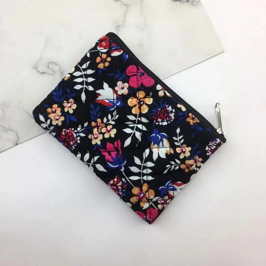 Korean Canvas Coin Purse for Women Mini Purse Fashion Zipper Ladies Small Money Wallet Floral Print Key Coin Storage Bag coin purse,coin wallet,women wallet,change bag