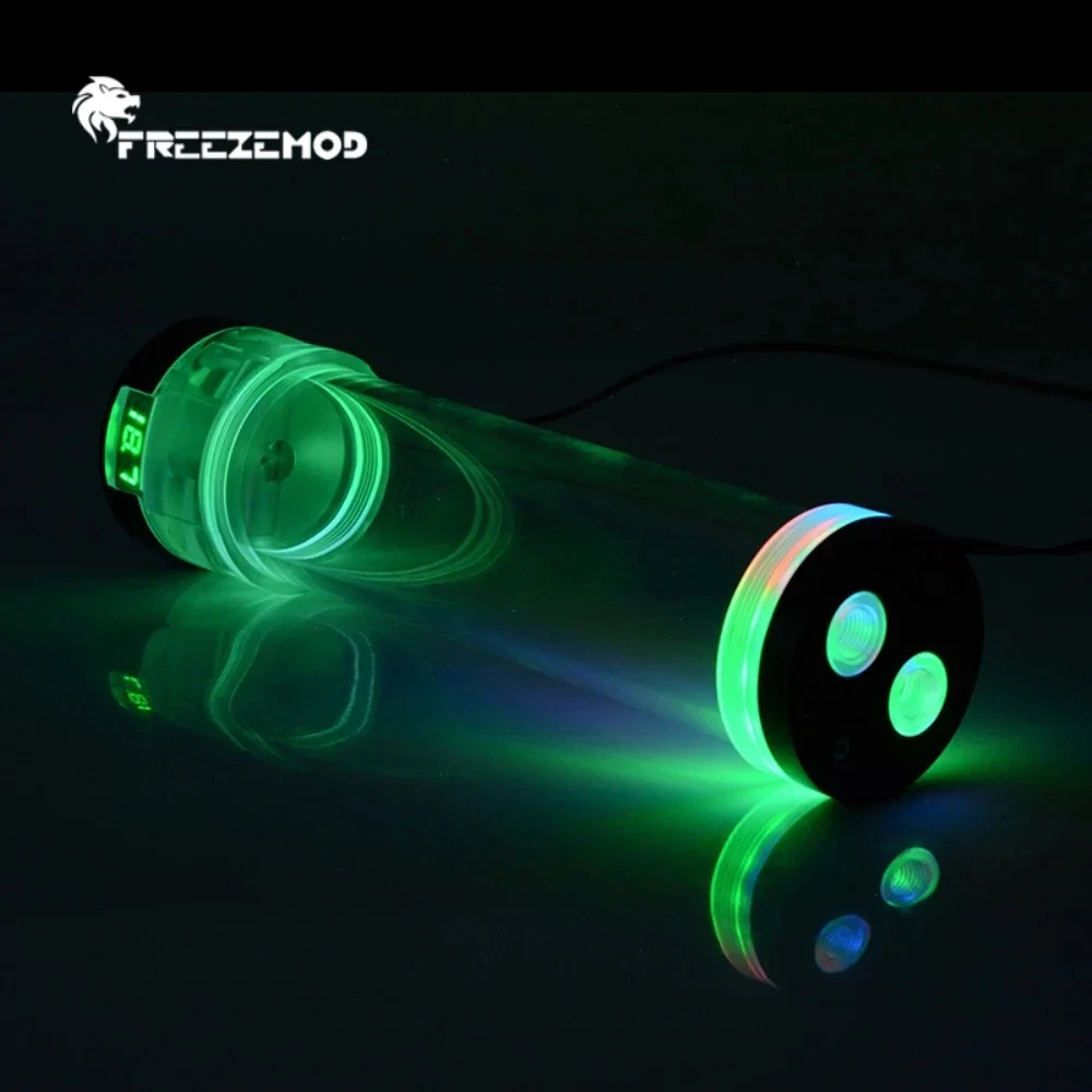 

Прозрачный резервуар для воды FREEZEMOD od 60 мм, цилиндрическая бутылка для воды с дисплеем температуры 160/210/260/310 мм, 5 В, стандартная