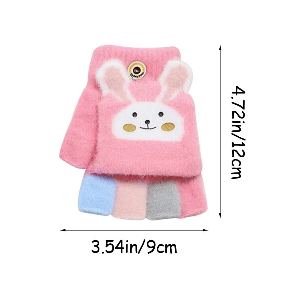 Warm Knitted Kids Winter Gloves for 3-9 Years Old