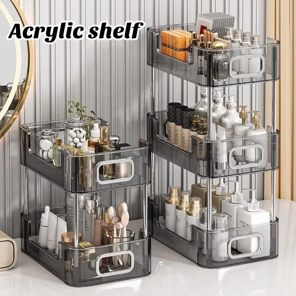 Bathroom Storage Rack Multi-tier Cosmetic Storage Rack with Capacity for Bathroom Kitchen Organization Detachable