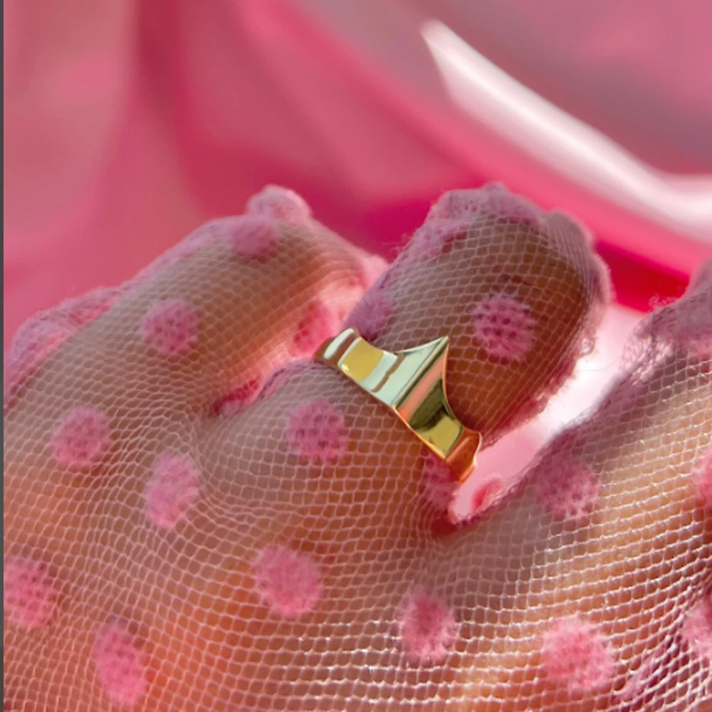 Anillo De Corazón Rosa Plata S925 Chapa De Oro Blanco 18k | Envío Gratis