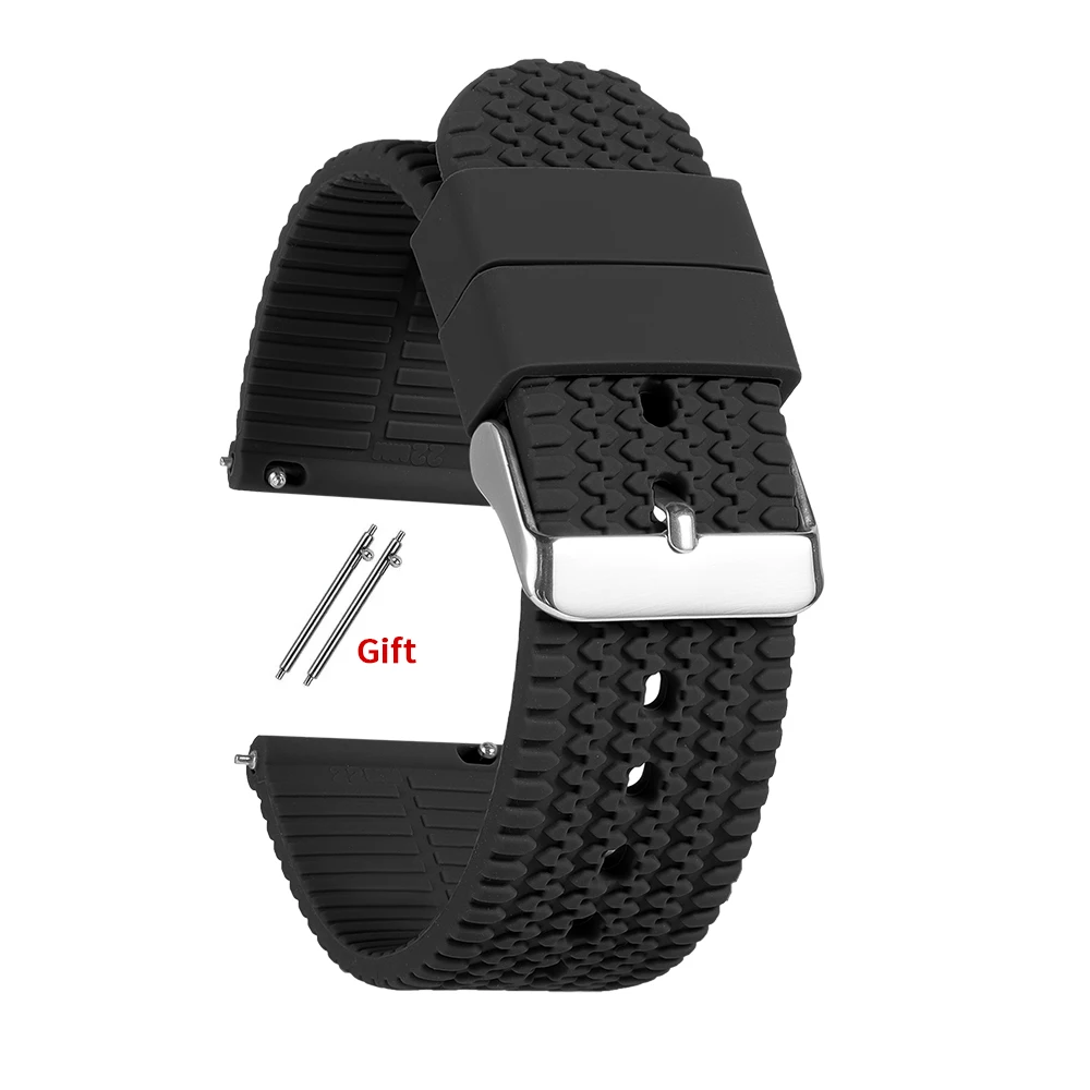 Universal Soft Silicone Watch Strap - Quick Release Replacement Band