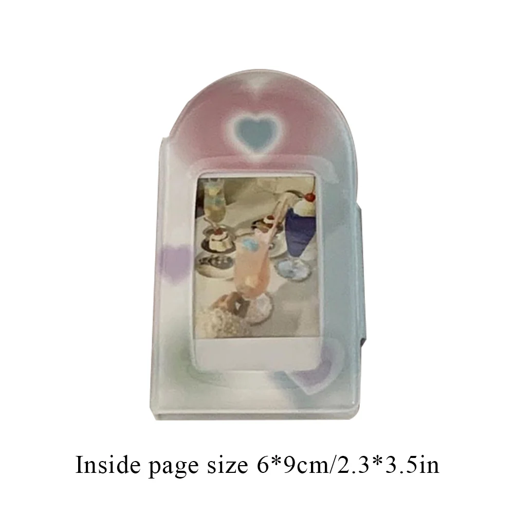 Y2K Black Pink Heart Photo Album 3Inch Photocard Holder INS InsIdols Cards Collections Book 40 Pockets Instax Binder Album