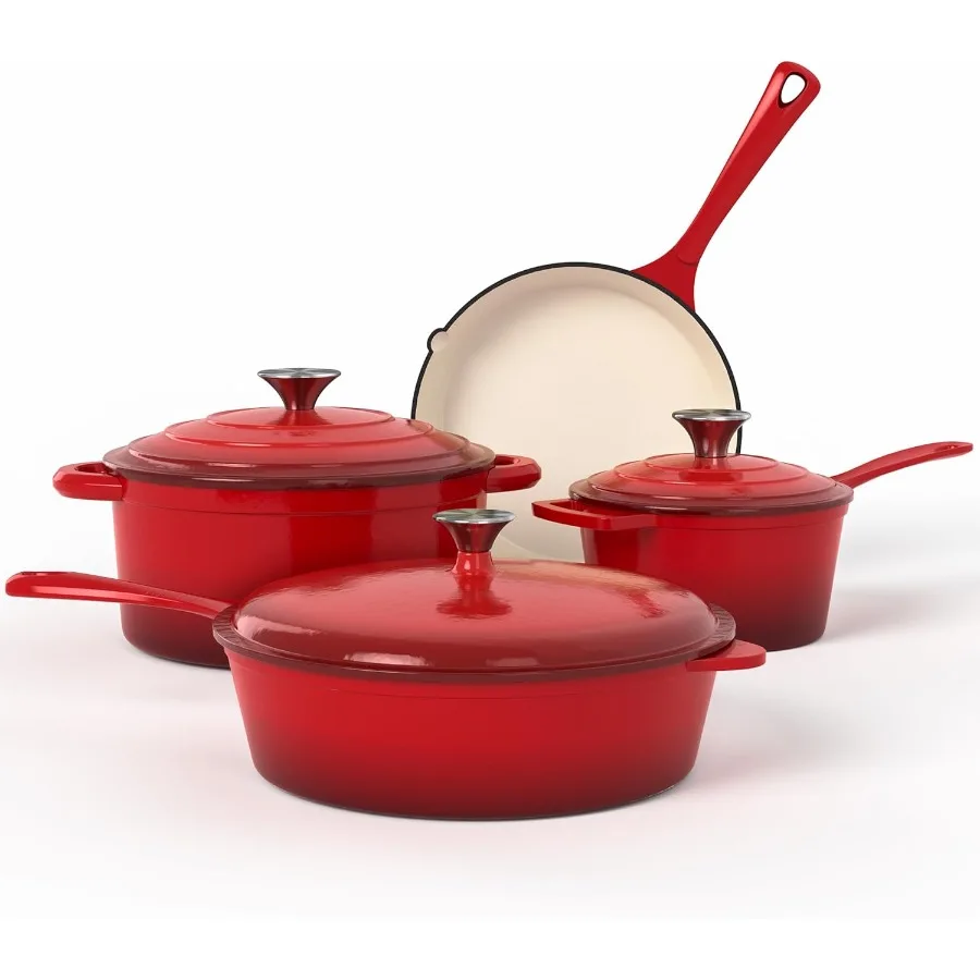 7‑Piece Enameled Cast Iron Cookware Set – Nonstick & Induction Ready 1
