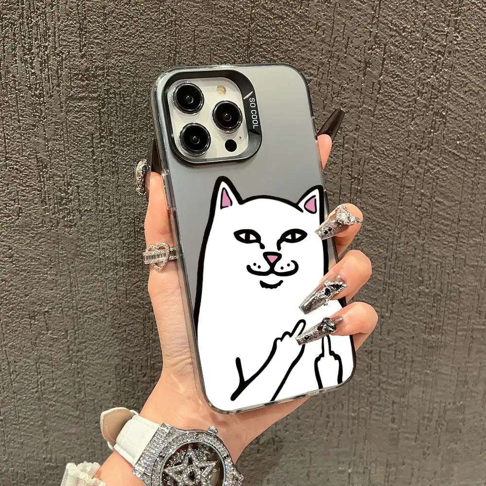 Personalisierte Handyhülle mit Katzenmuster, geeignet für iPhone 17 16 15 14 13 12 11 Pro/Max/Plus, stoßfest und sturzsicher. – Detail 1