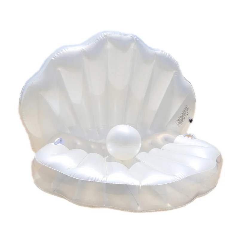 

1.6m PVC Shell Pearl Pool Buoy Seashell Scallop Inflatable Floats Water Park Summer Lake Swimming Floating Bed Lounge