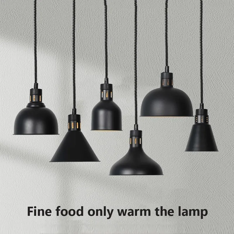 

Buffet Heating Light Food Insulation Light Kitchen Dining Room Hanging Light Adjustable Heating Light 275W