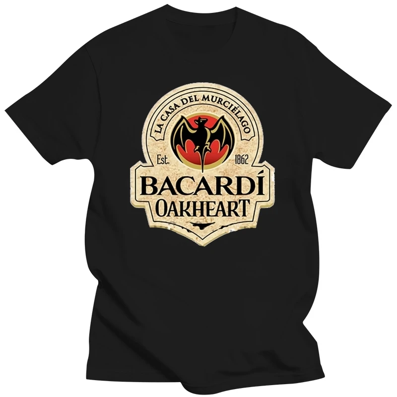

Men T shirt New Fashion Bacardi Oakheart Logo T Shirt Classic Tops funny t-shirt novelty tshirt women