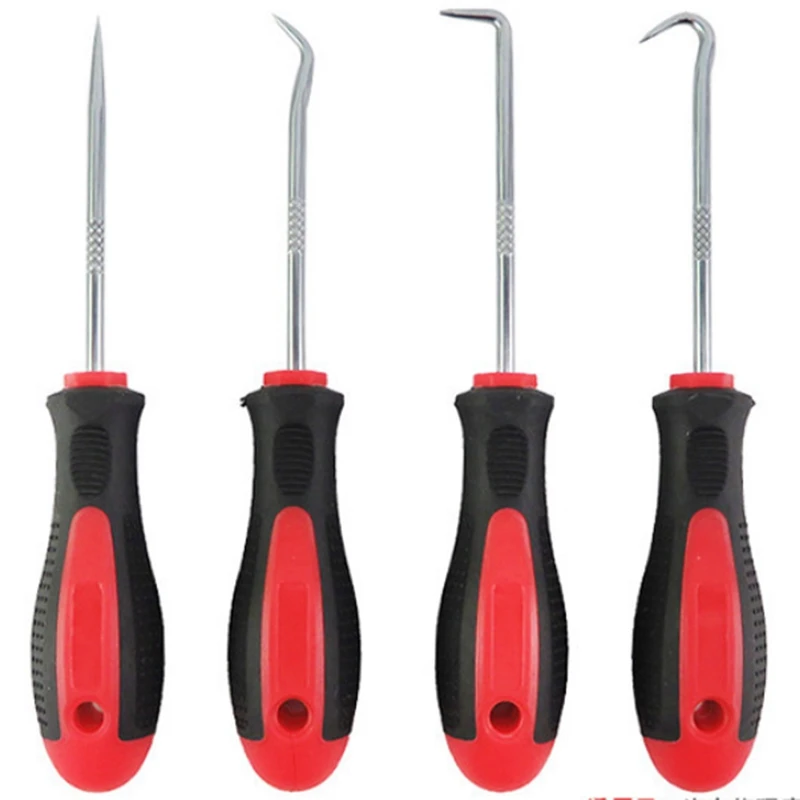 

4-Piece Auto Repair Mini Hook Tool Straight Hook Lock Pick Set Mini Pick Set Precision Hook And Set