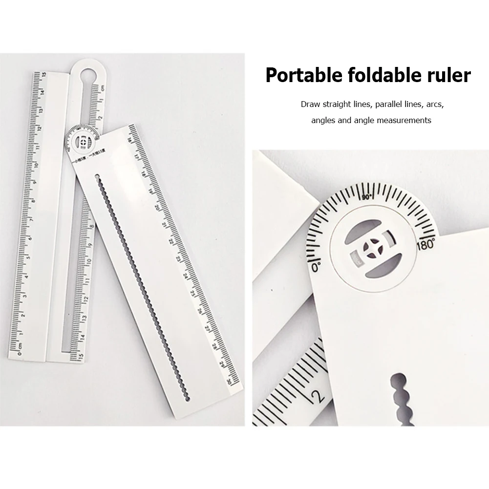 Folding Geometric Ruler - Multifunctional Drawing  Drafting Tool
