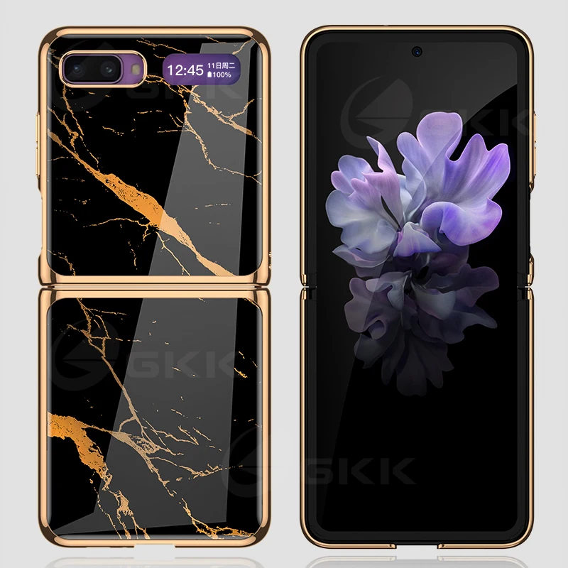 Gkk Luxury Tempered Glass Case For Samsung Galaxy Z Flip Fold 2 5g Plating Edge Protective Cover For Samsung Z Flip Fold 2 5g Mobile Phone Cases Covers Aliexpress