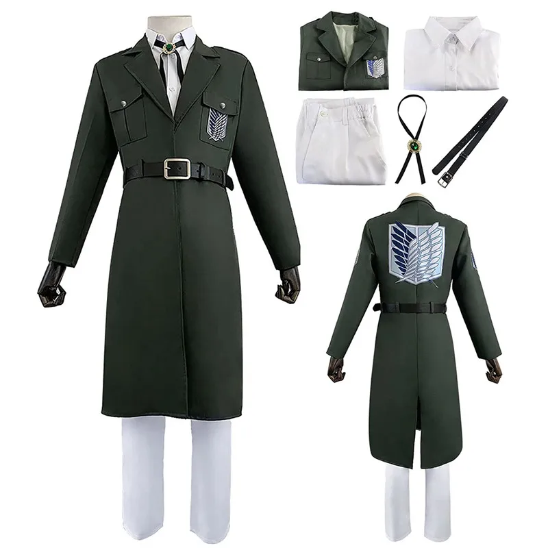 Attack On Titan Anime Cosplay Costume Shingeki No Kyojin Coat Soldier Jacket  Survey Corps Outfit for Halloween Theme Party Adult - AliExpress