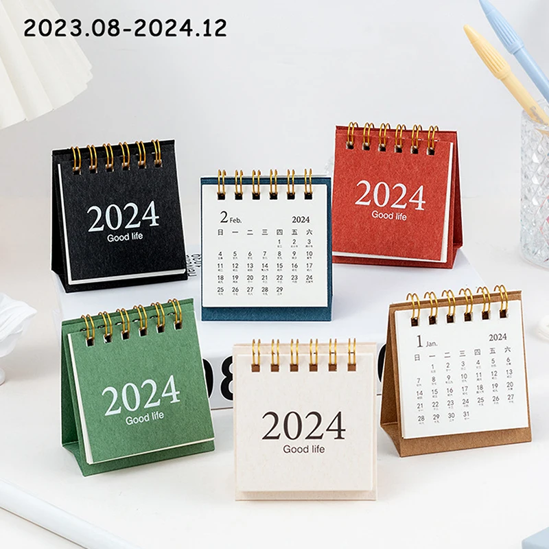 

Solid Color 2024 Mini Desk Calendar Office School Supplies Calendar Desk Calendar Monthly Planner Desk Accessories Decor Record