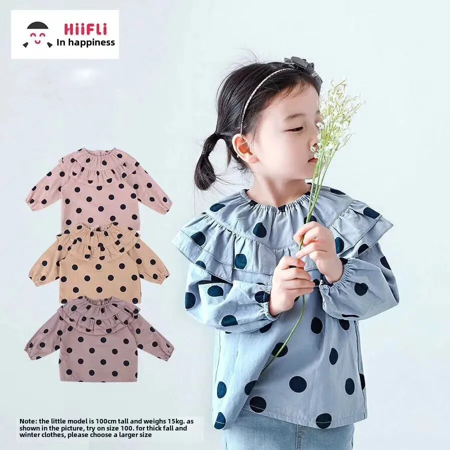 Cute Baby Girl Long Sleeve Cotton Romper Lace Trimmed Prevent Dirtying Feeding Cover up Children's Apparel from Mainland China