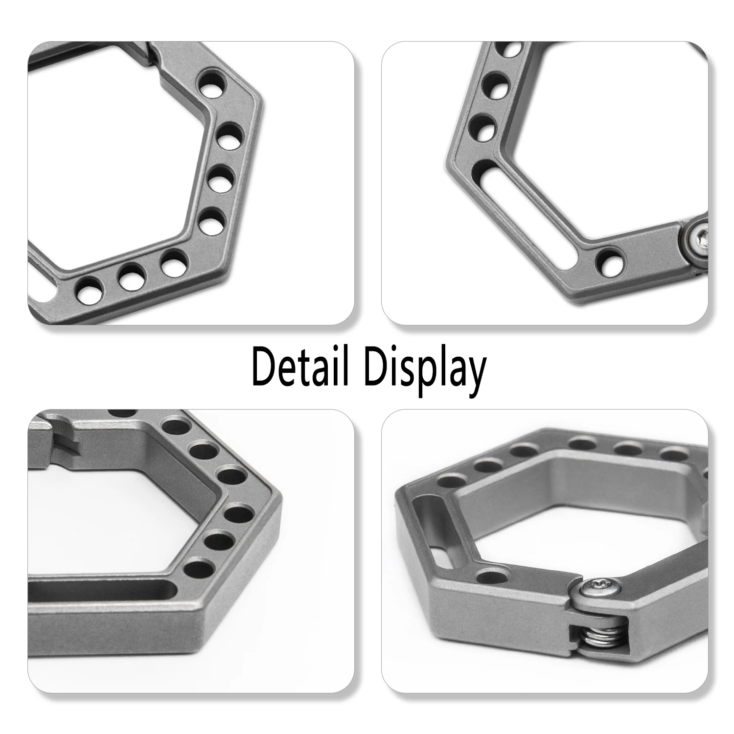 Titanium Alloy Porous Keychain Multi Key Storage Outdoor Accessory Key Pendant Portable EDC Tools