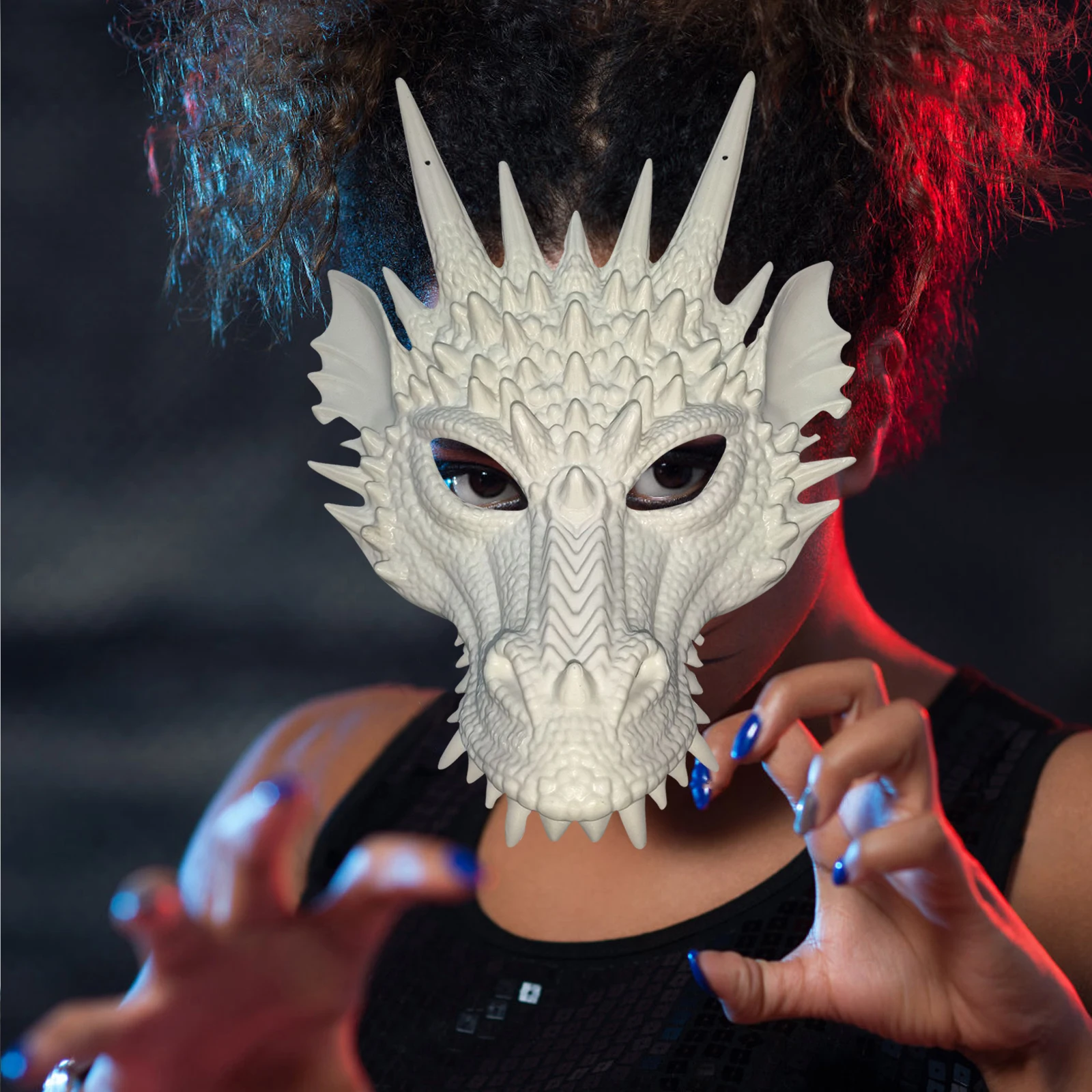 Dragon Cosplay Mask Dinosaur Funny Head Mask Realistico Full Face Fashion Copricapo Halloween Masquerade Party Costume Prop