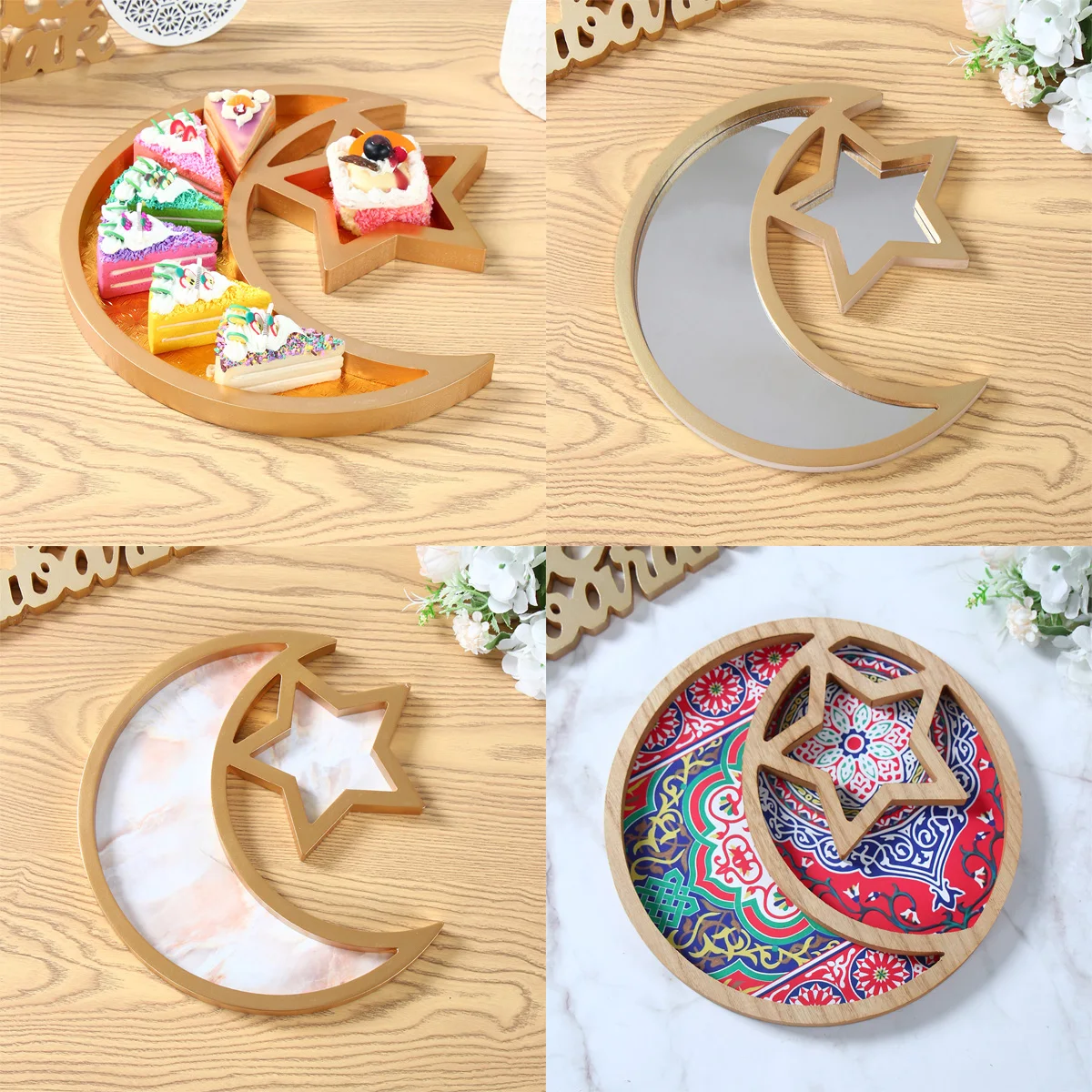 Eid 무바라크 이슬람 나무 펜던트, 2025 라마단 카림 장식, 이슬람 무슬림 파티 선물, Eid Al Adha