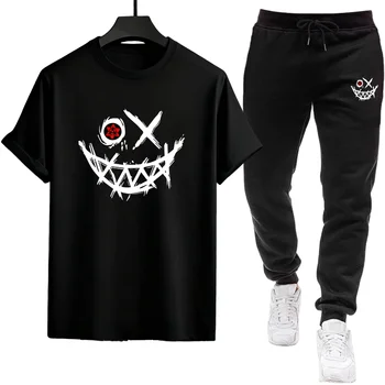 Novità 2026: Completo Estivo da Uomo con T-Shirt Girocollo e Pantaloni Sportivi, Outfit Casual Comodo per Casa e Attività all'Aperto