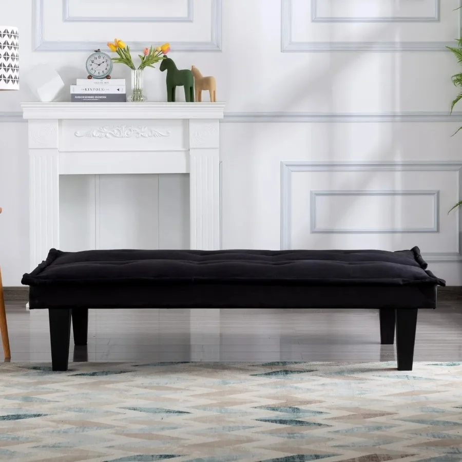 Black Convertible Futon Sofa 3