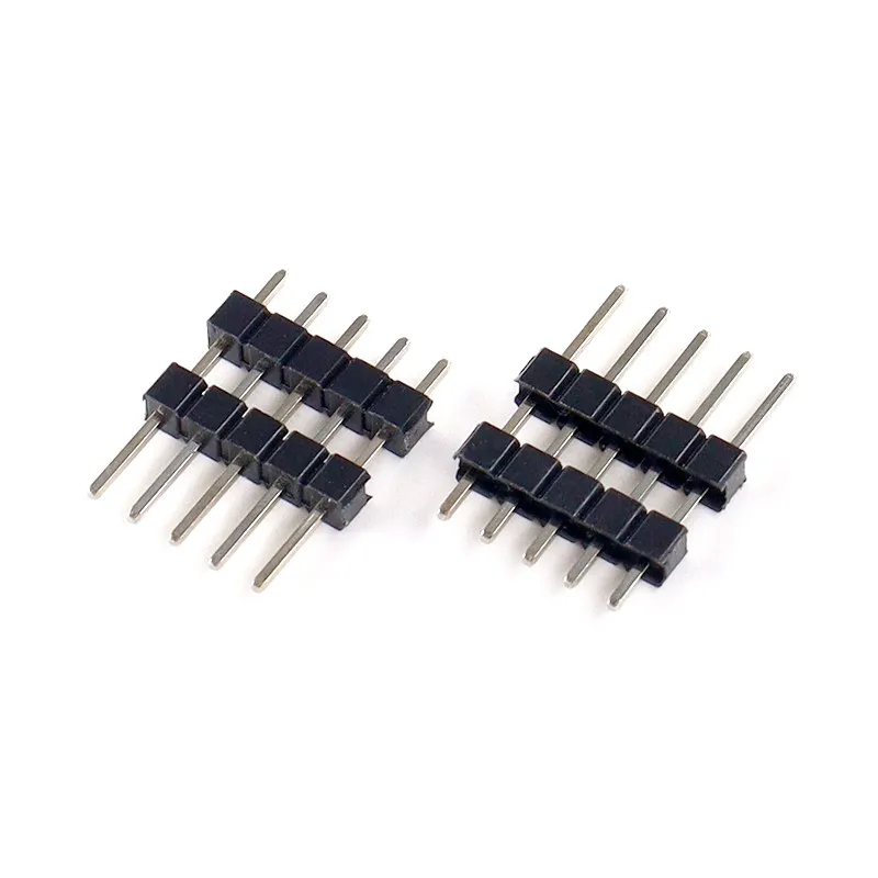 100 Stück 2,54 mm Stiftleiste 1 x 40 P, L11,4/15/17/19/21/23/25/30/35/40/50 mm, gerader Platinen-Abstandshalter, einreihig, doppelter Kunststoff-Stecker