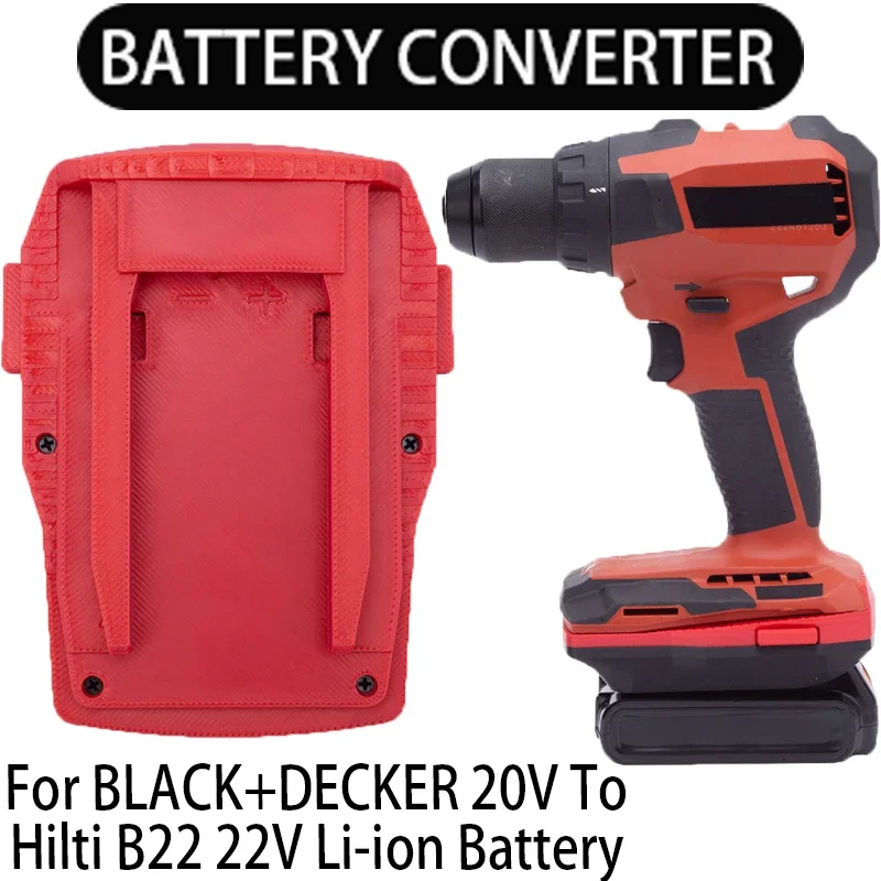 

Адаптер для аккумулятора Hilti 22 в B22, литий-ионный инструмент для BLACK + DECKER 20 в, адаптер для литий-ионного аккумулятора, аксессуары для электроинструментов