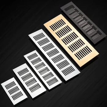 알루미늄 합금 직사각형 에어 벤트 그릴 환기 커버, 옷장 신발 옷장 캐비닛 메쉬 홀 루버 벤트 홈 장식 커버