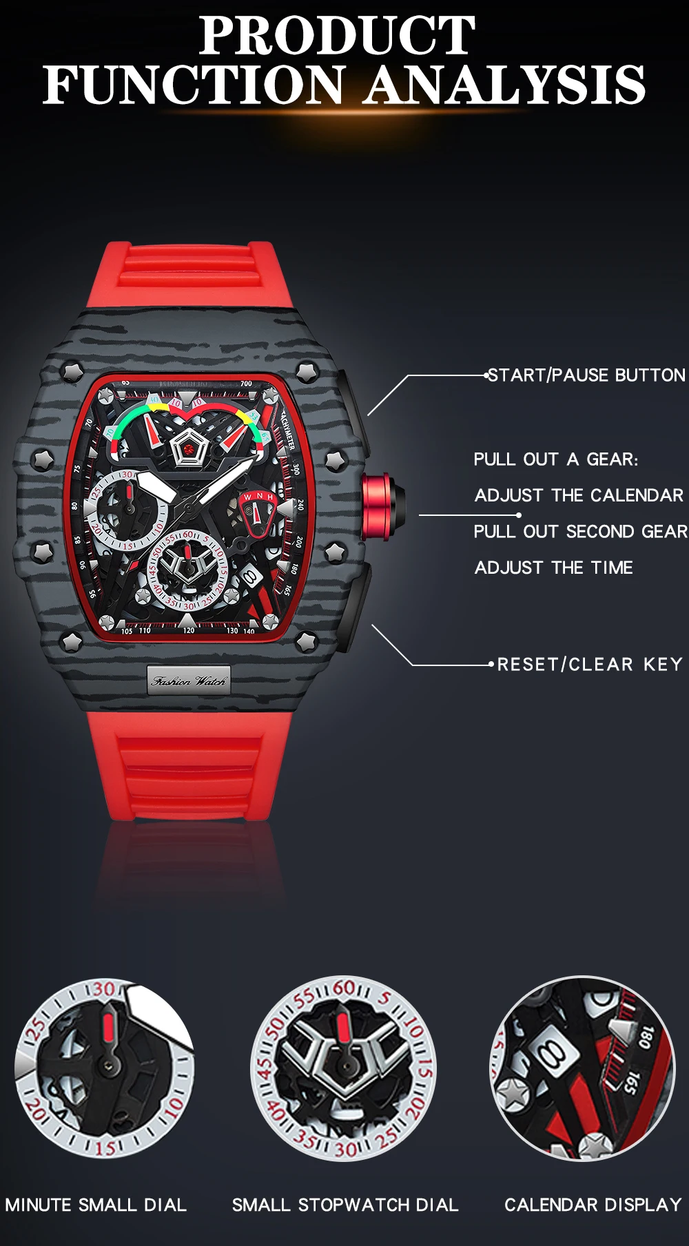 SANDA Men's Watches Fashion Sport Quartz Watch for Men Luxury Top Brand Waterproof Wristwatches Silicone Strap Relogios Masculin