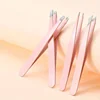 4 PCS Stainless Steel Eyebrow Clippers Set Hair Removal Forceps Oblique And Straight Mouth Eyebrow Trimming Clip Beauty Tool 4