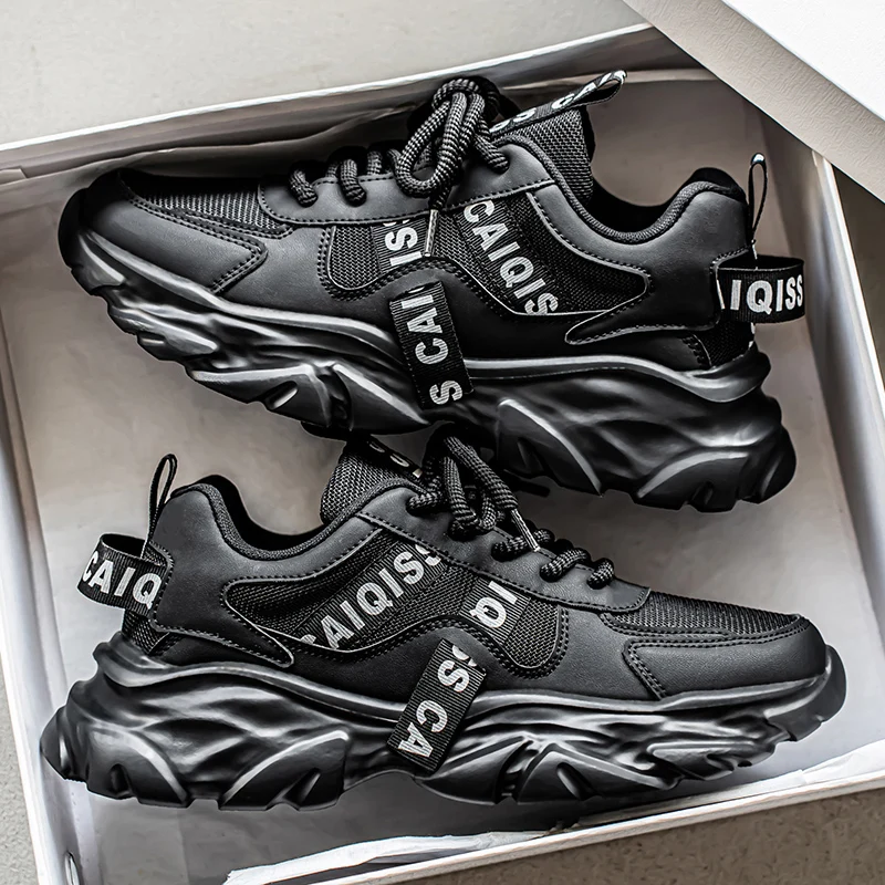 Men's Breathable Sports Walking Shoes, Casual Lace-Up Sneakers, Lightweight Eva Soles for Everyday Use in All Seasons - Outdoor Shoes for Fabric Upper and Eva Insole