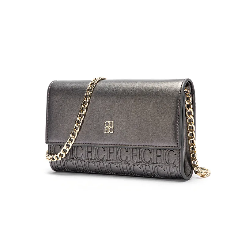 thumbnail image 1 of Bolso de cadena de hombro para mujer, bolso de cadena artesanal, bolso bandolera con elemento de letra, diseño simple, moderno, exquisito y lujoso, 1 of 5