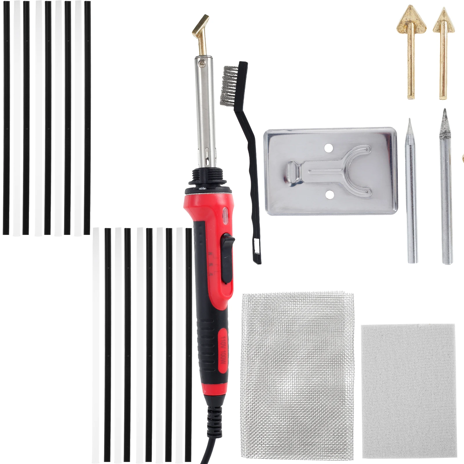 

100W Plastic Welding Kit Professional Portable Plastic Welder Fast Heating Plastic Soldering Iron Kit with ON/OFF Switch and
