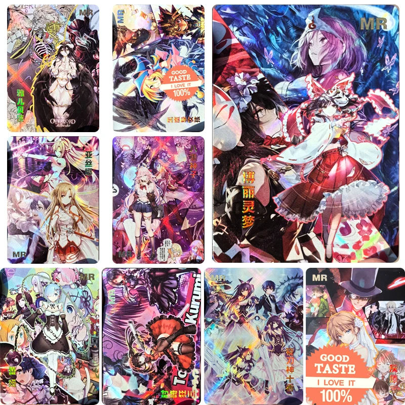 

Goddess MR Card Kamado Nezuko Hatsune Miku Albedo DIY Homemade Bronzing Christmas Birthday Gift Game Toys Collection Card
