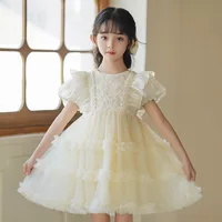 Robe de princesse pour filles, nouveau style d'été, robe d'anniversaire pour petite fille, robe Lolita à la mode pour enfants, robe à manches courtes 3
