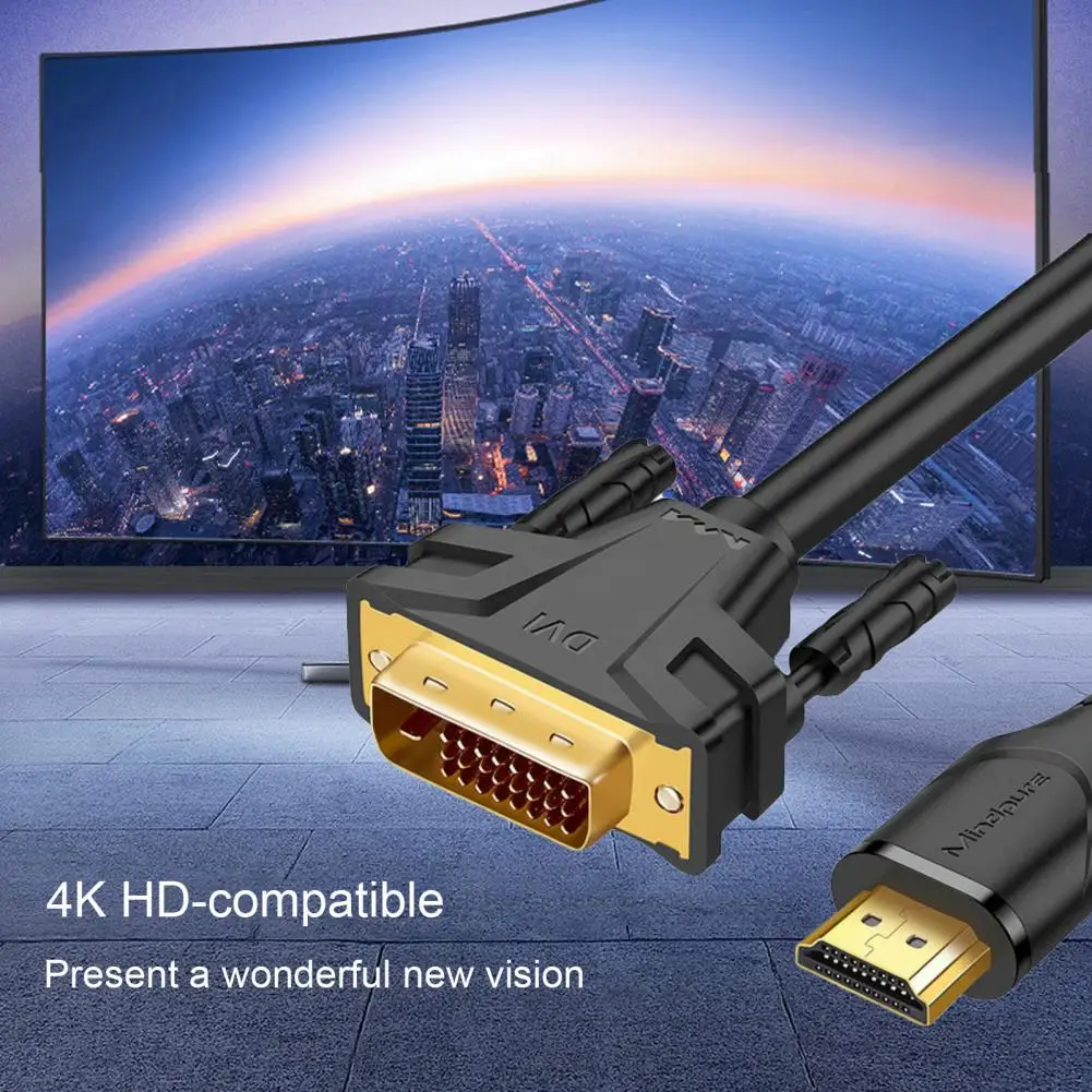 

Кабель HDMI-совместимый с DVI, позолоченный высокоскоростной стабильный сигнал с высоким разрешением и защитой от помех, проектор HDTV 1080P HDMI-co