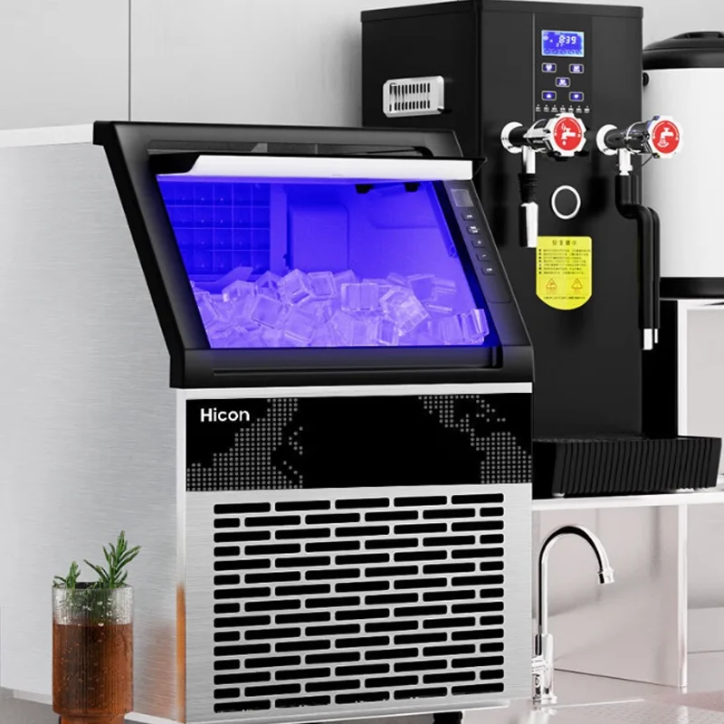 Commercial Cube Ice Maker Freestanding Auto Clean Liquid Freezer Home Appliance - Image 3