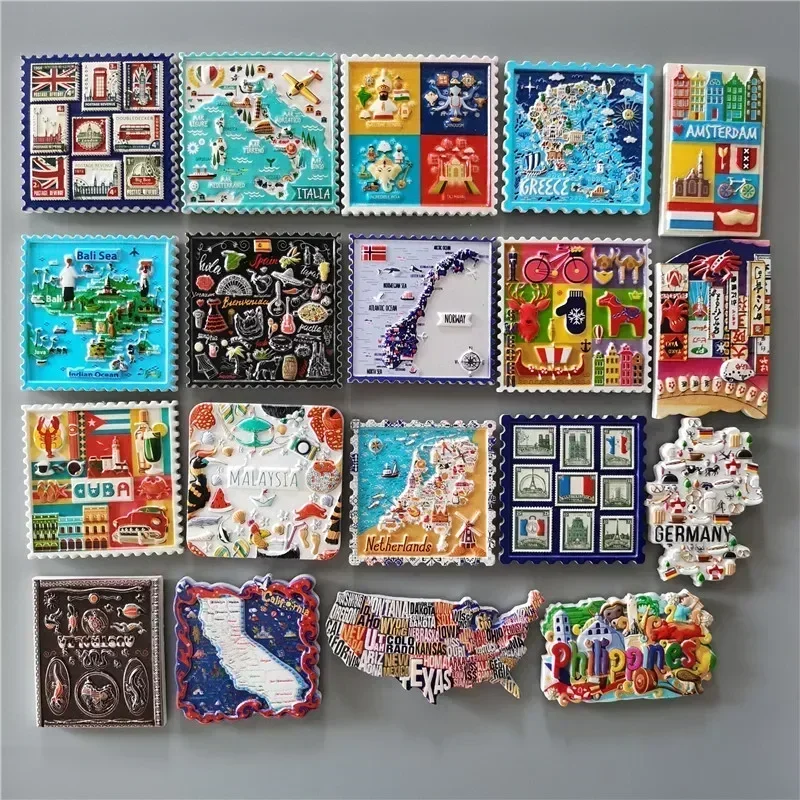 World Tourism Fridge Magnets Japan USA Australia Philippines Holland Spain Netherlands Sweden Malaysia Refrigerator Stickers, magnetic fridge magnets,magnetic sticker,magnetic fridge stickers
