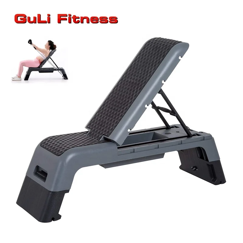 Professional Multi-Function Fitness Step Bench Adjustable Workout Deck Exercise Platform Bench Aerobic Stepper