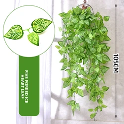 Lush Artificial Ivy Vines Fake Leaves Garland for Decor and Floral Arrangement (Ice Heart Leaf)