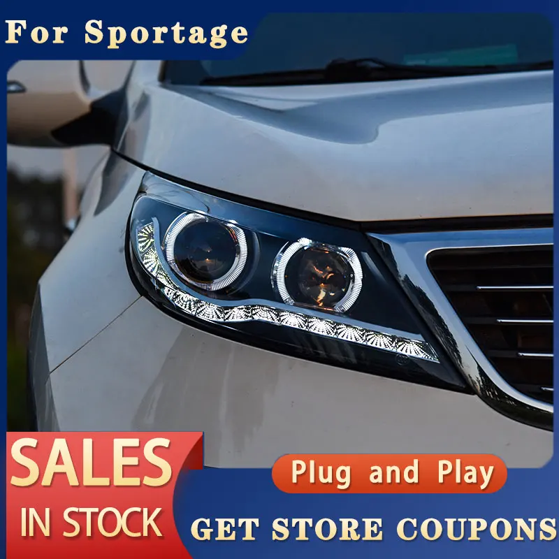 

Car Styling for 2011-2014 Kia Sportage R LED Headlights New Sportage LED Headlight LED DRL Bi Xenon Lens High Low Beam Parking