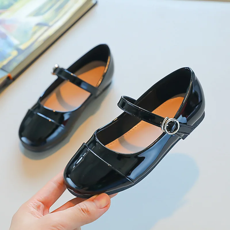 

Kids Shoes New Spring Autumn Girls British Style Children's Casual Shoes Sneakers Vintage Girl Pu Leather Fashion Flat Shoe H202
