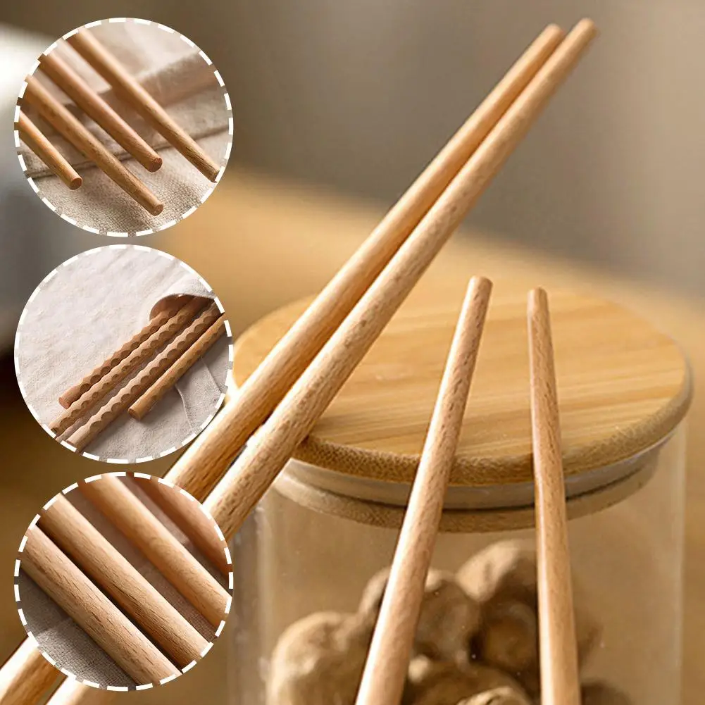 Extended Hot Pot Frying Chopsticks Polished Beech Wood Anti-slip Fried Chopsticks Noodle Food Cooking Tools Kitchen Z6V4