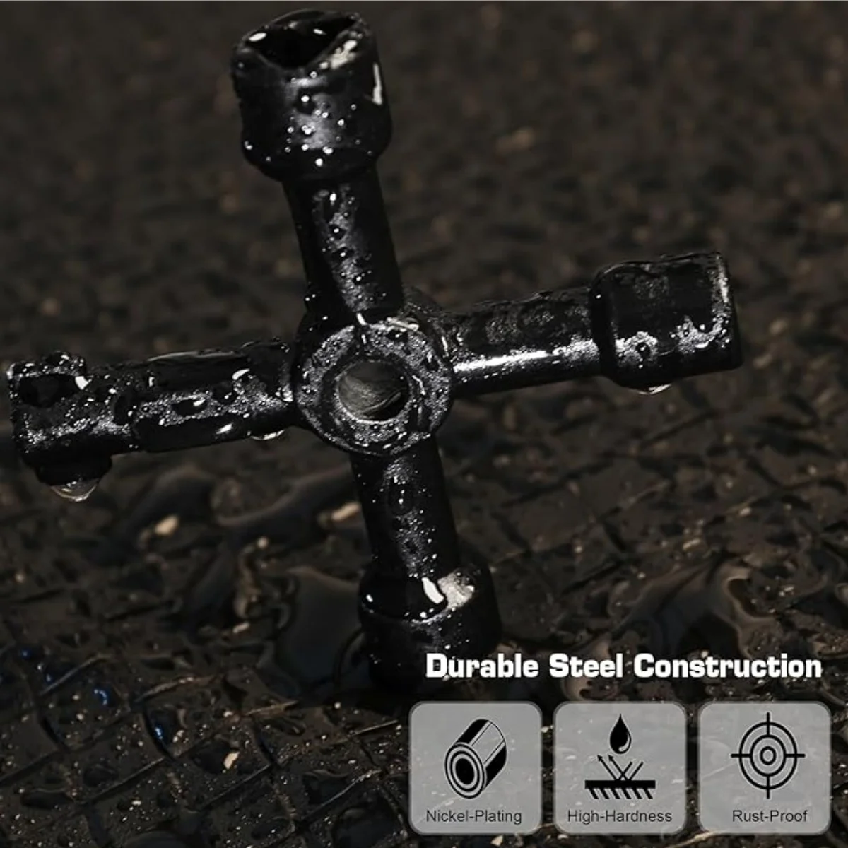 Triangle Wrench Multifunction 4 Ways Universal For Gas Electric Meter Cabinets Bleed Radiators