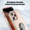 With Ring Stand Soft Transparent Case For iPhone 12 13 14 15 Pro Max Phone Cover For iPhone 7 8 Plus XR XS Max Magnetic Car Case 3