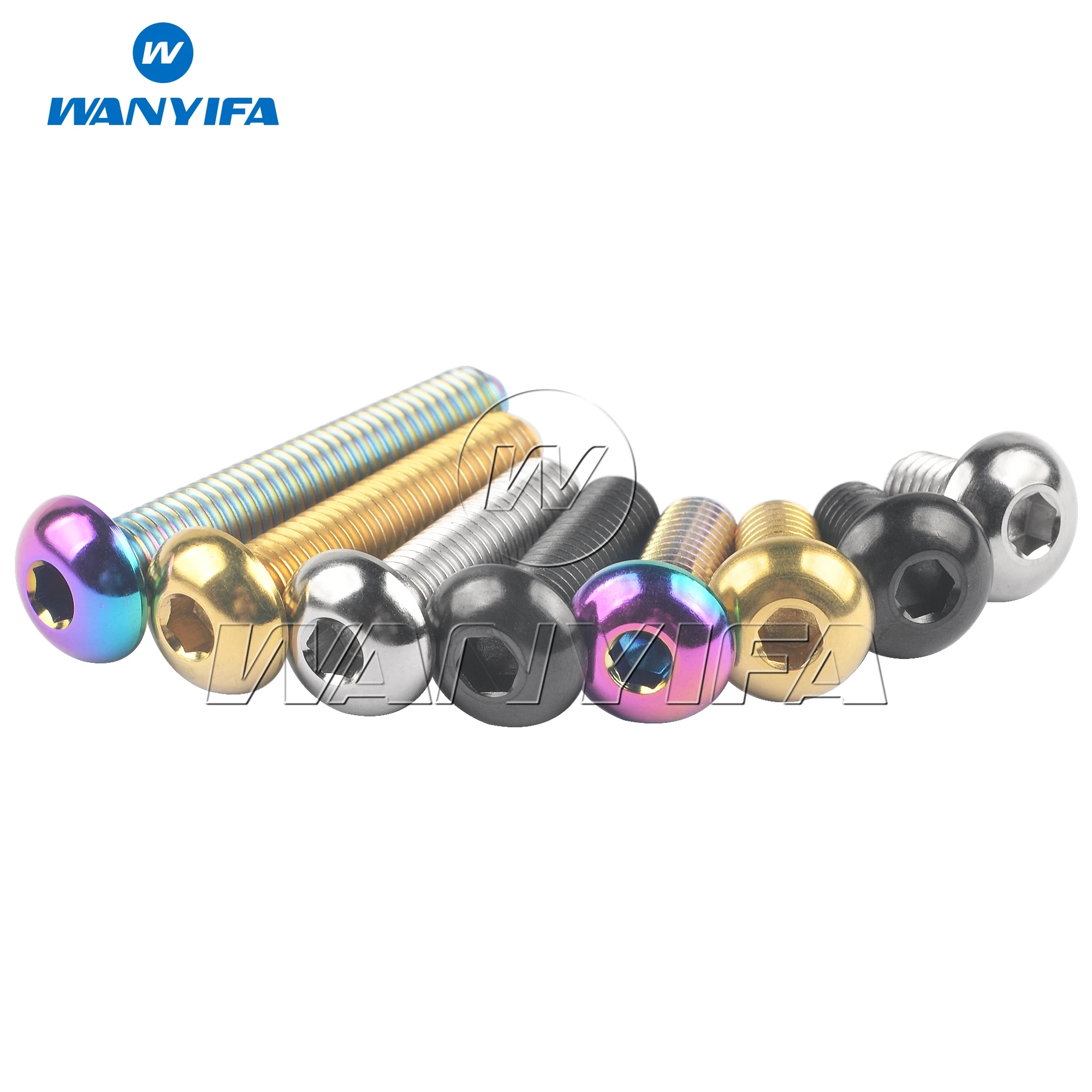 Titanium Bolts Hexagon Socket Screw Wanyifa Titanium Ti Bolt M5x8/10/12/15/18/20/25/30mm For Bicycle Bottle Cage
