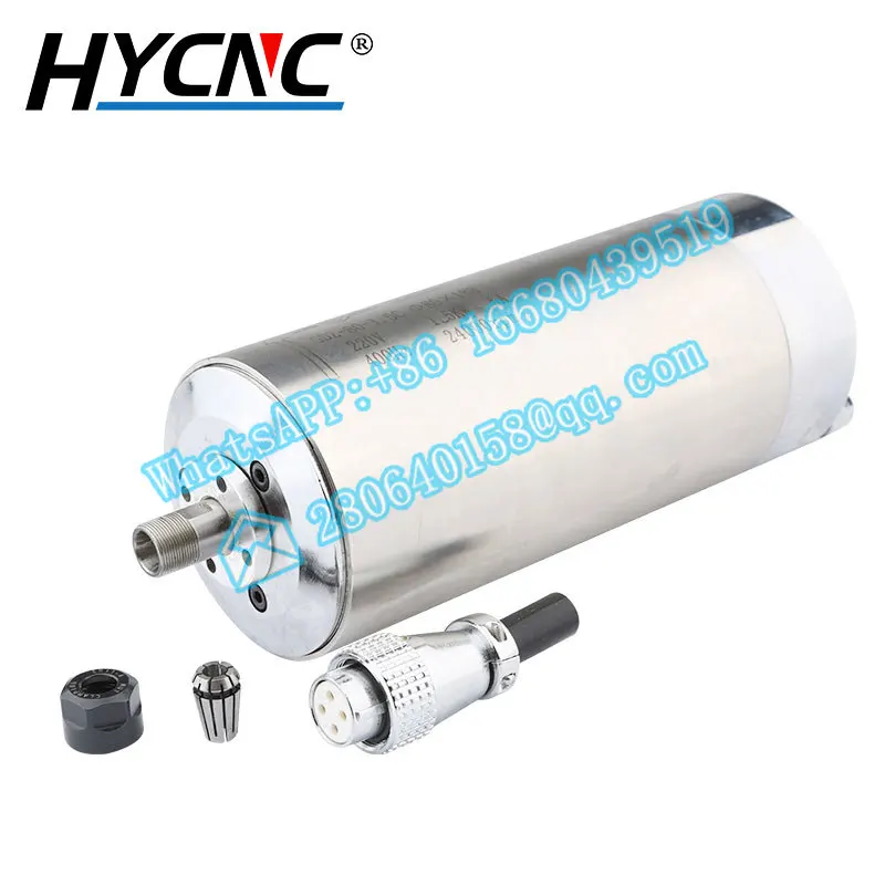 

CNC Spindle Motor 1.5 KW ER11 220V Water-Cooled D80mm 5A 400HZ Speed 24000rpm For Router Woodworking Engraving